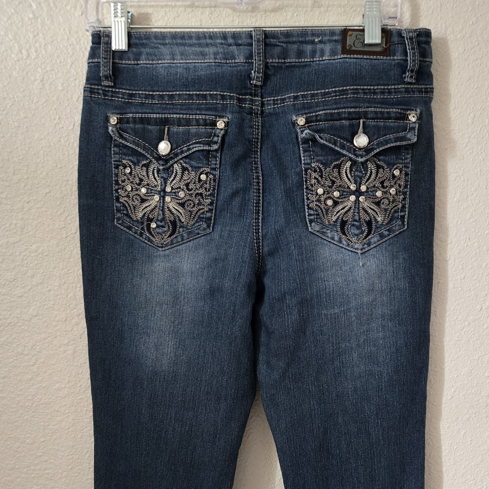 Earl Jeans Dark Blue Straight Leg with Embroidery